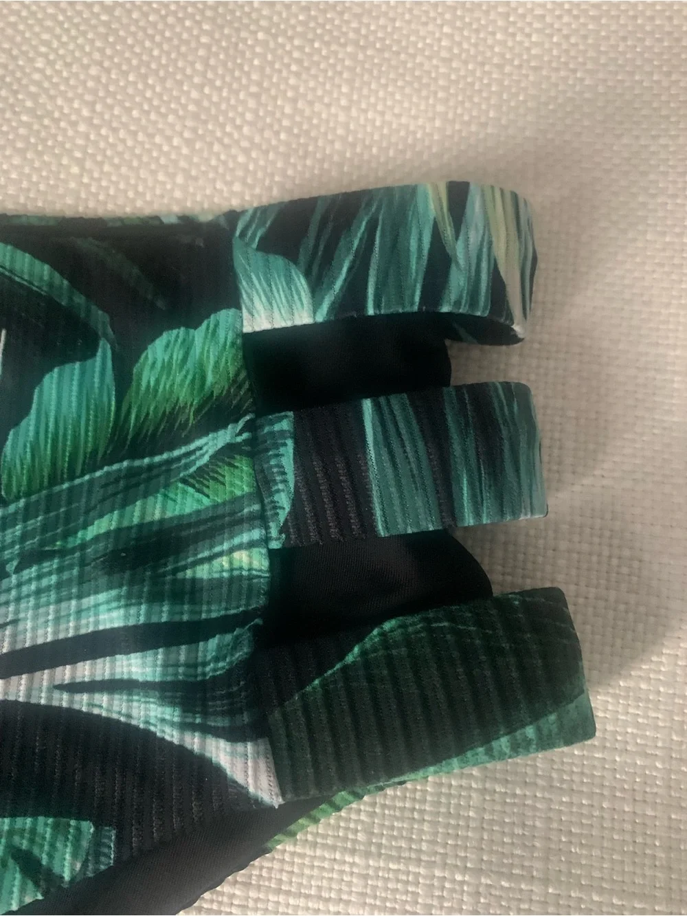 Fashion Nova Green Tropical Leaf Cutout Bikini Set